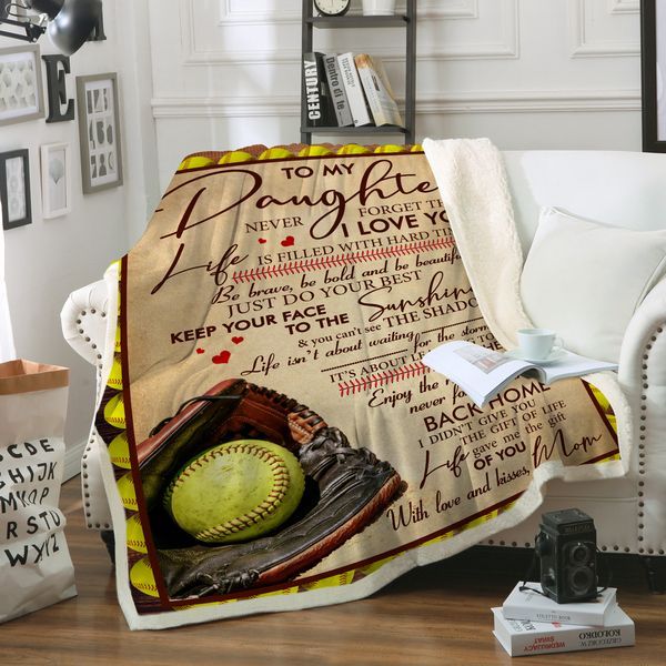 Softball Sherpa Fleece Blanket