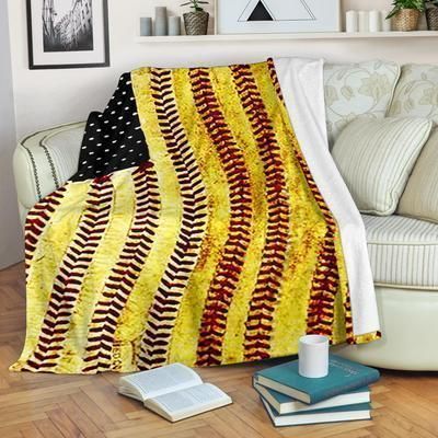 Softball Sherpa Fleece Blanket