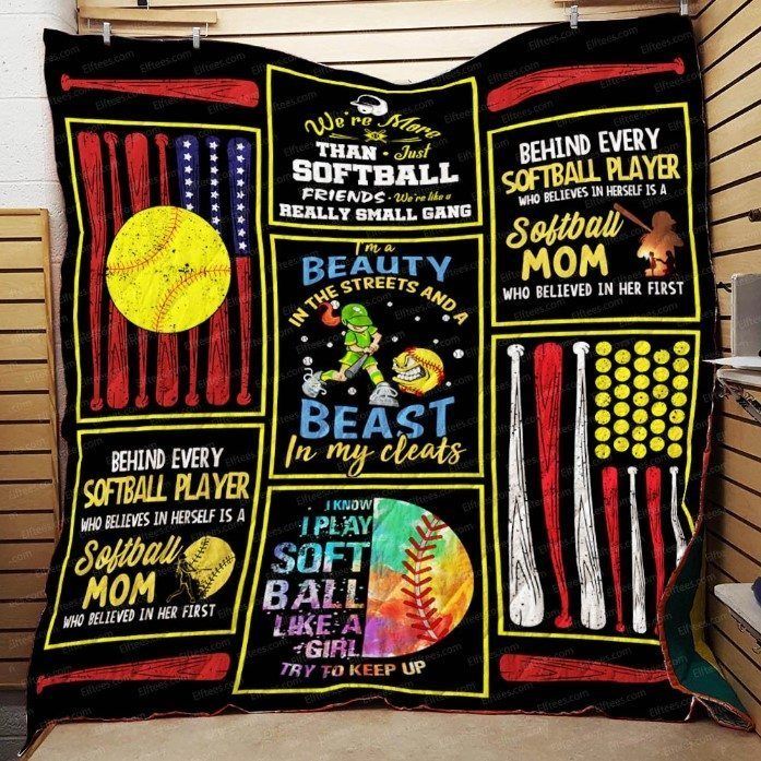 Softball CLH091091Q Quilt Blanket