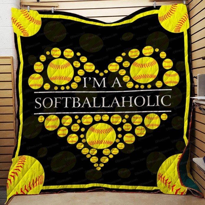 Softball CLH091092Q Quilt Blanket