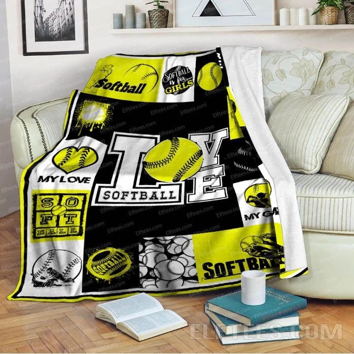 Softball Sherpa Fleece Blanket