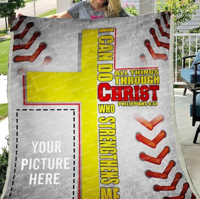 Softball Sherpa Fleece Blanket