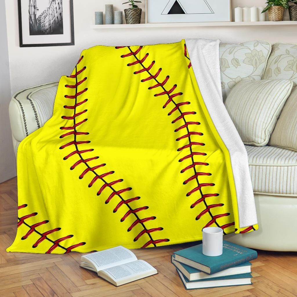Softball Sherpa Fleece Blanket