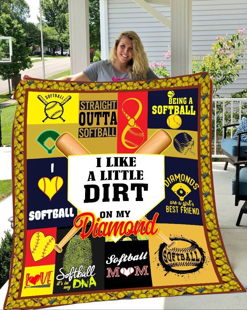 Softball Sherpa Fleece Blanket
