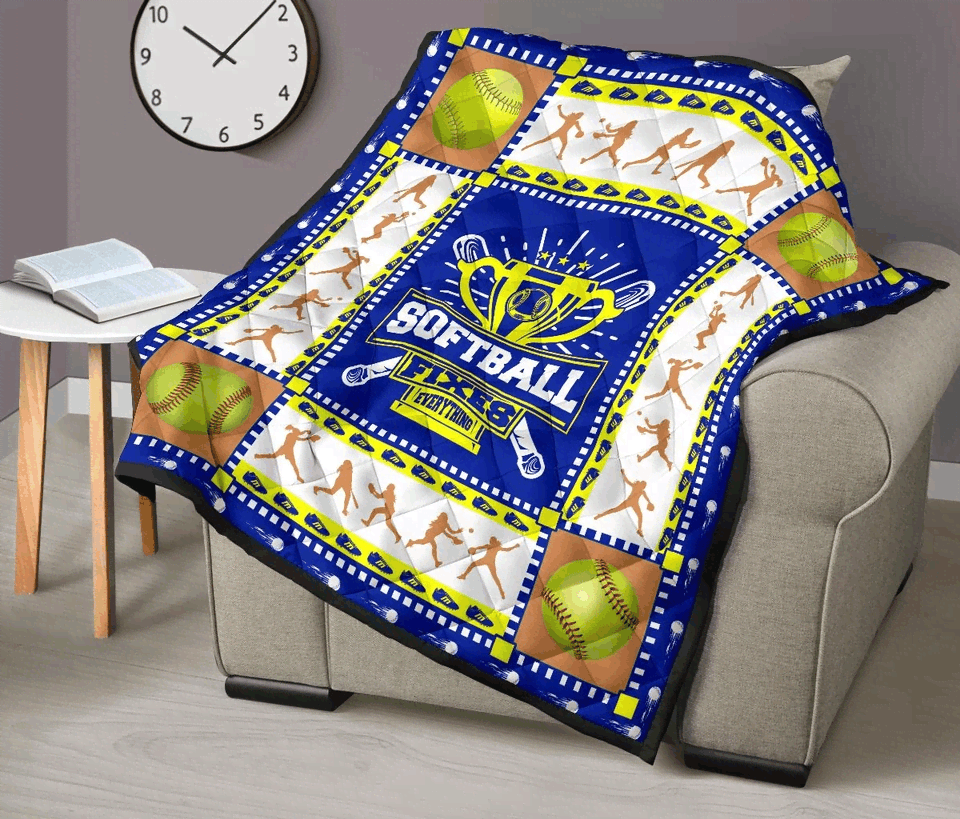 Softball Sherpa Fleece Blanket