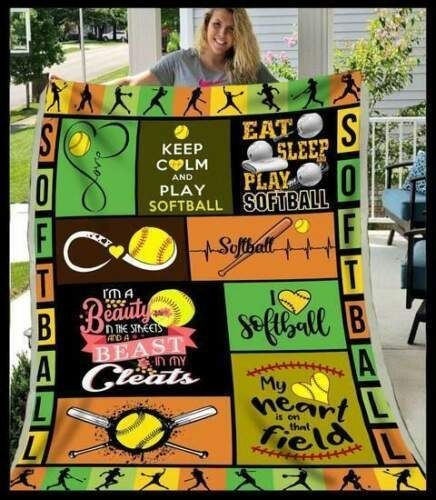 Softball Sherpa Fleece Blanket