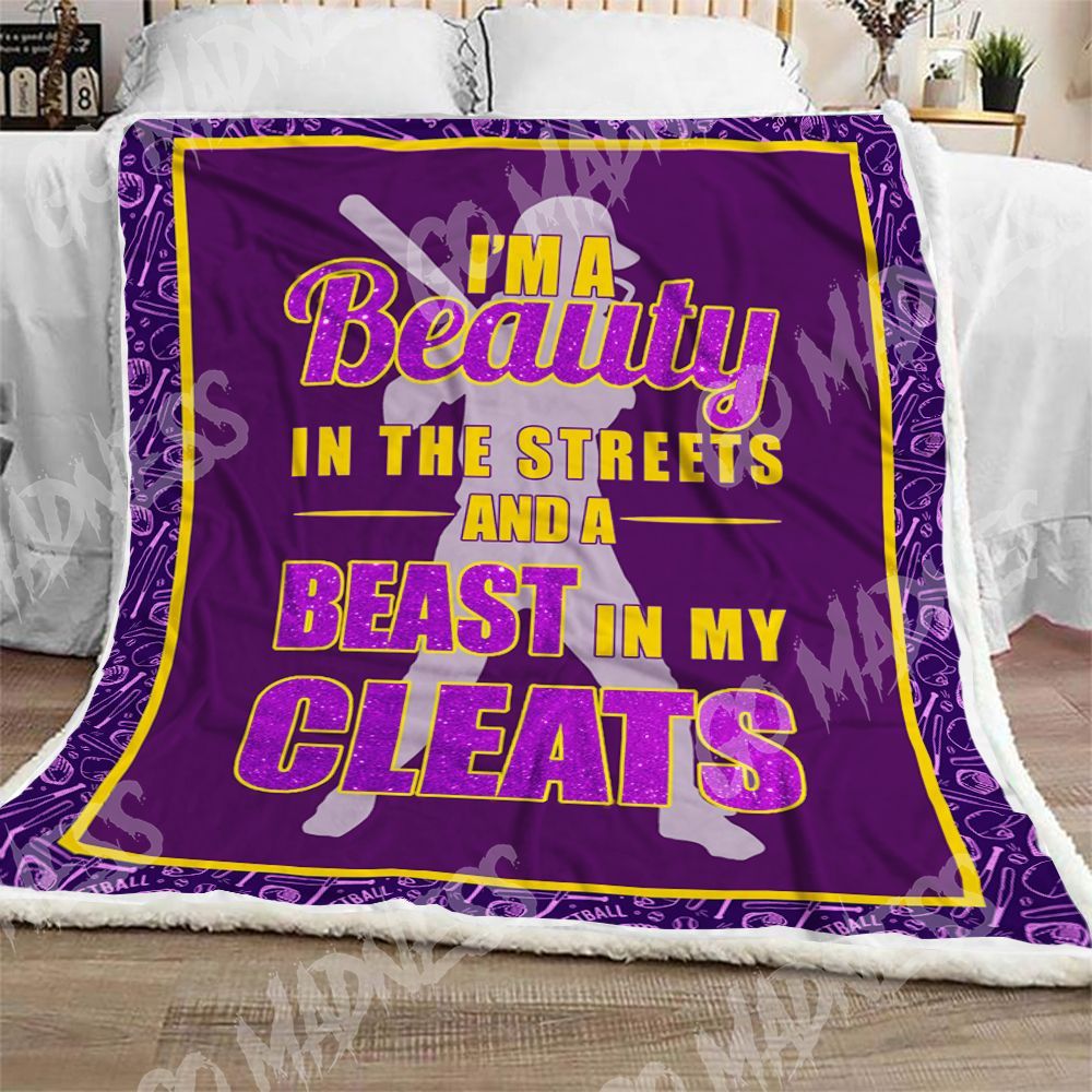 Softball Sherpa Fleece Blanket