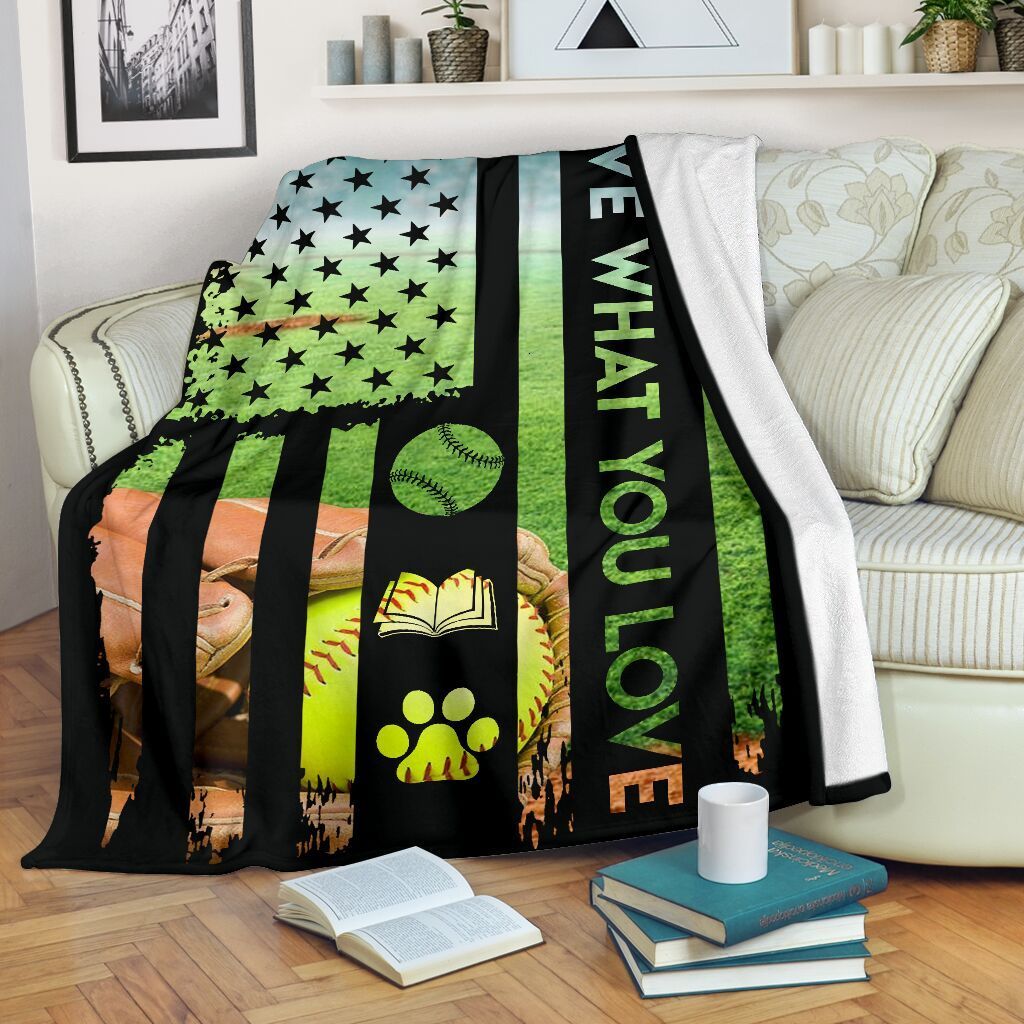 Softball Sherpa Fleece Blanket