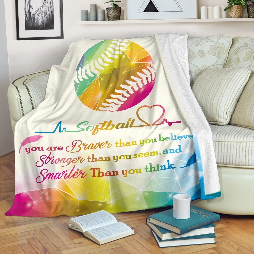 Softball Sherpa Fleece Blanket