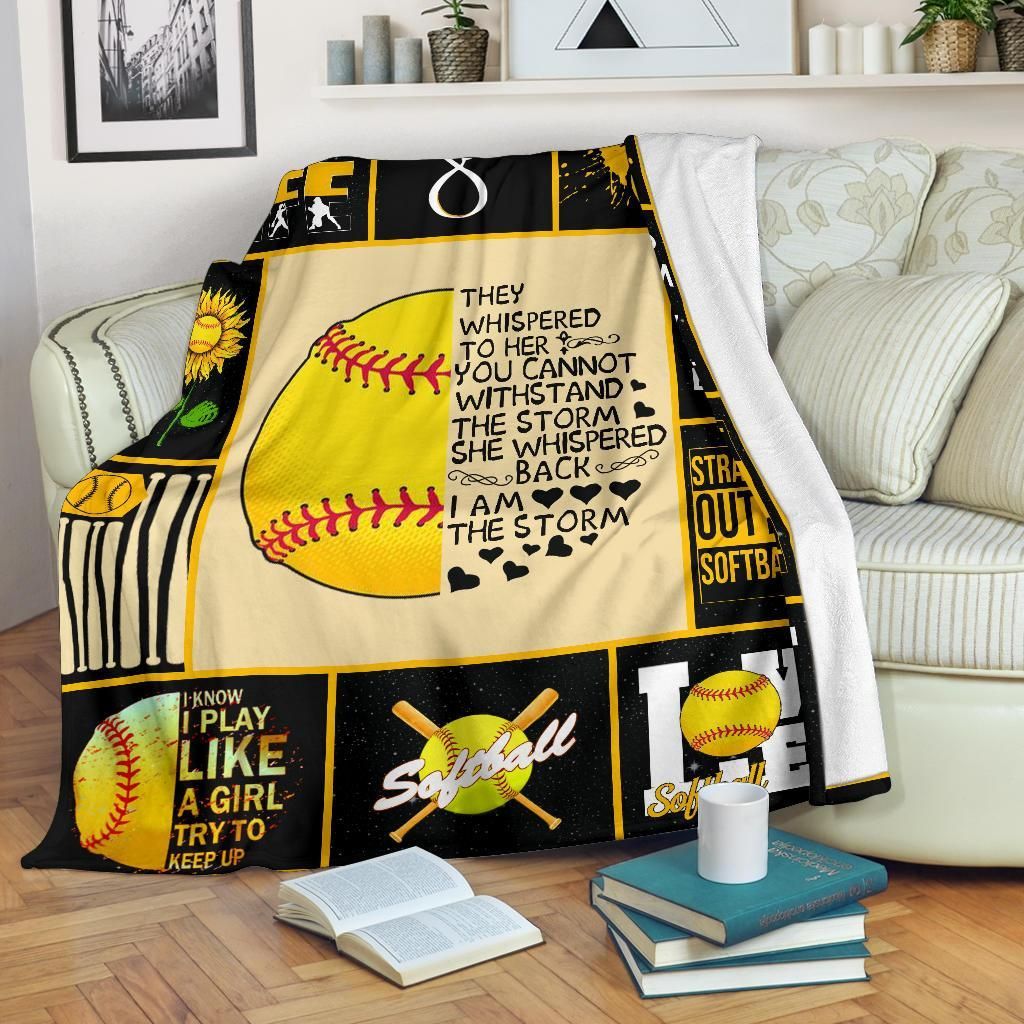 Softball Sherpa Fleece Blanket