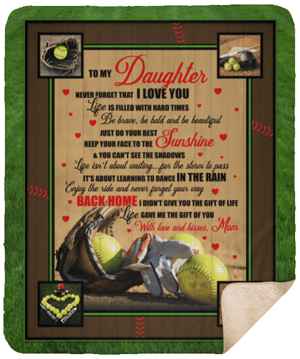 Softball Sherpa Fleece Blanket