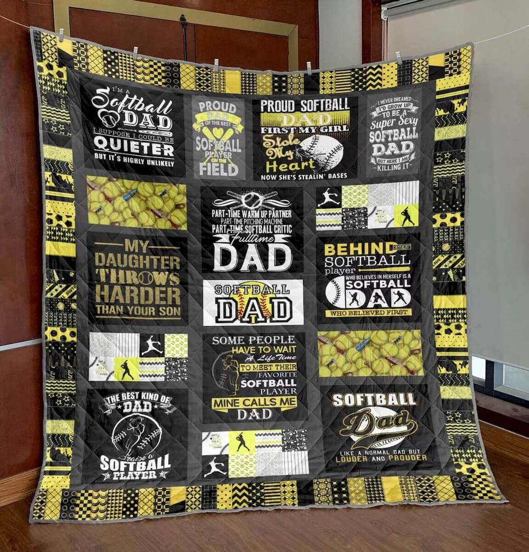 Softball Dad PKD240696 Quilt Blanket