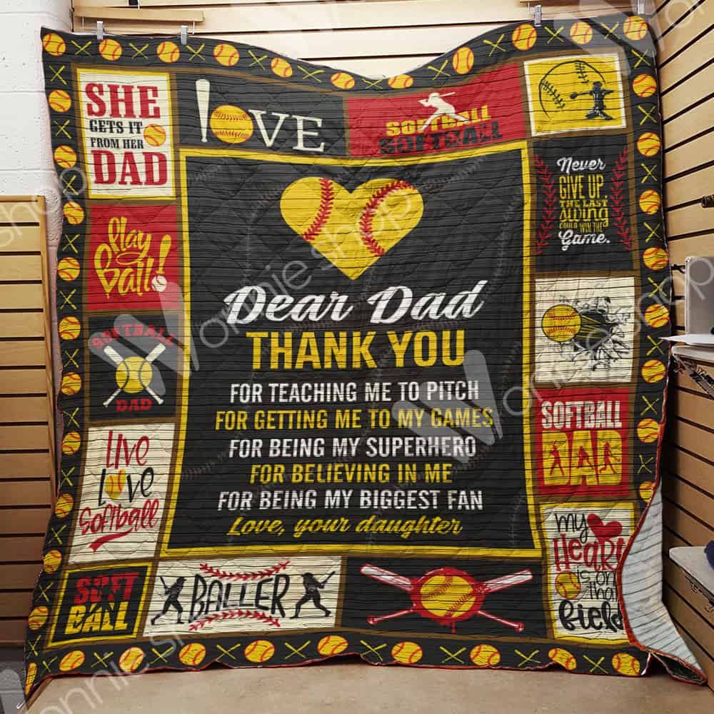 Softball Dad Quilt Blanket DHC1102482TD