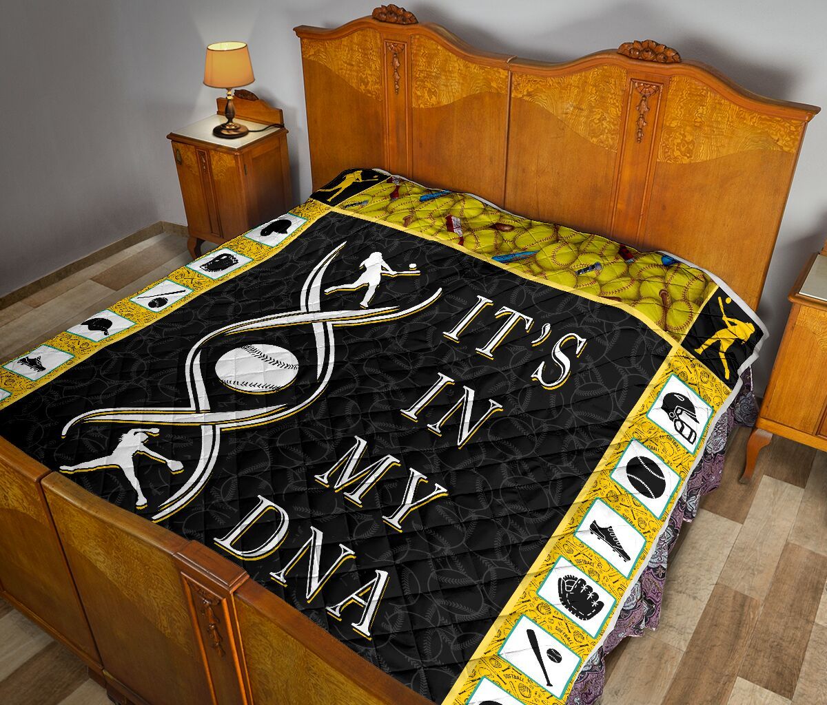 Softball Dna Quilt Blanket Dhc1312882Dd