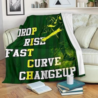 Softball Drop Raise Sherpa Fleece Blanket