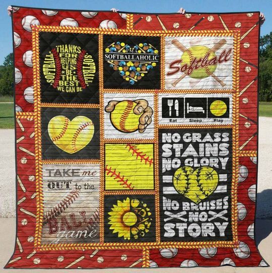 SOFTBALL DTC0712309 Quilt Blanket