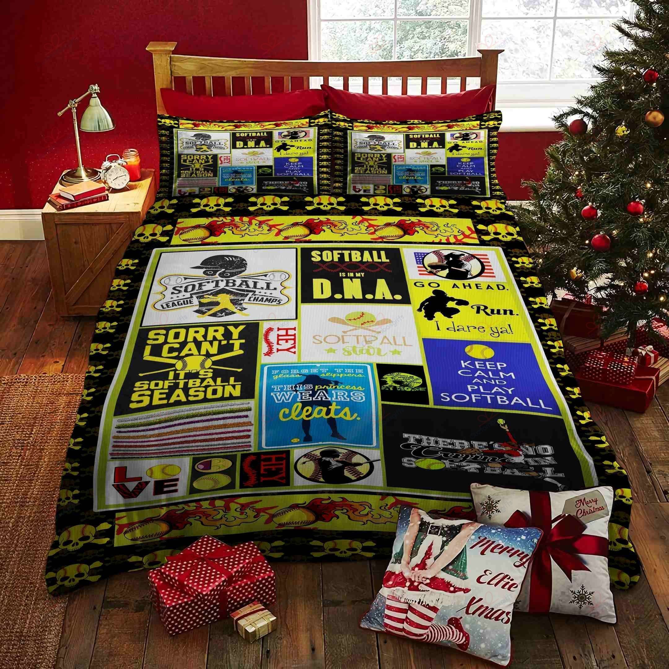 Softball Fame Collection Printed Bedding Set