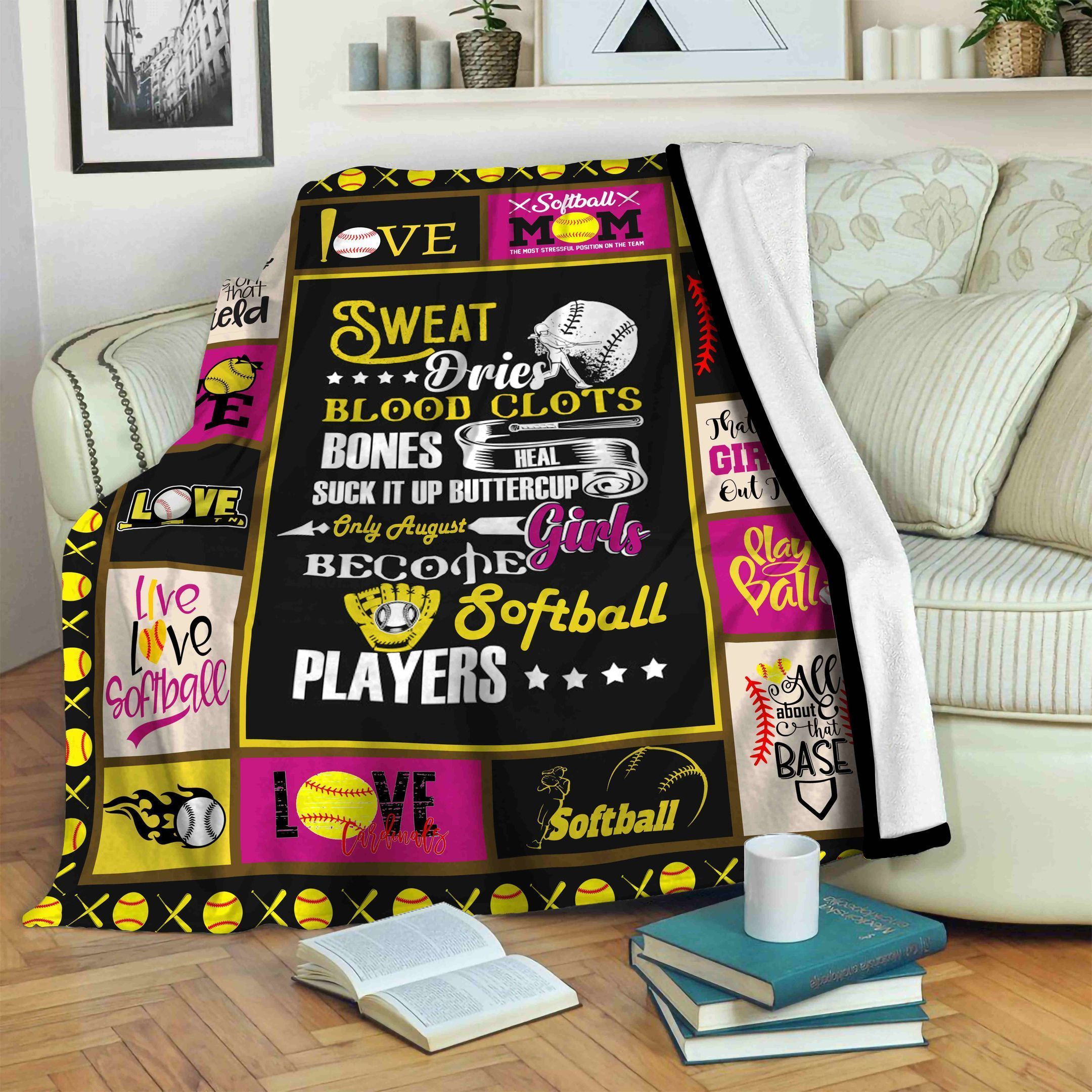 Softball Fleece Blanket