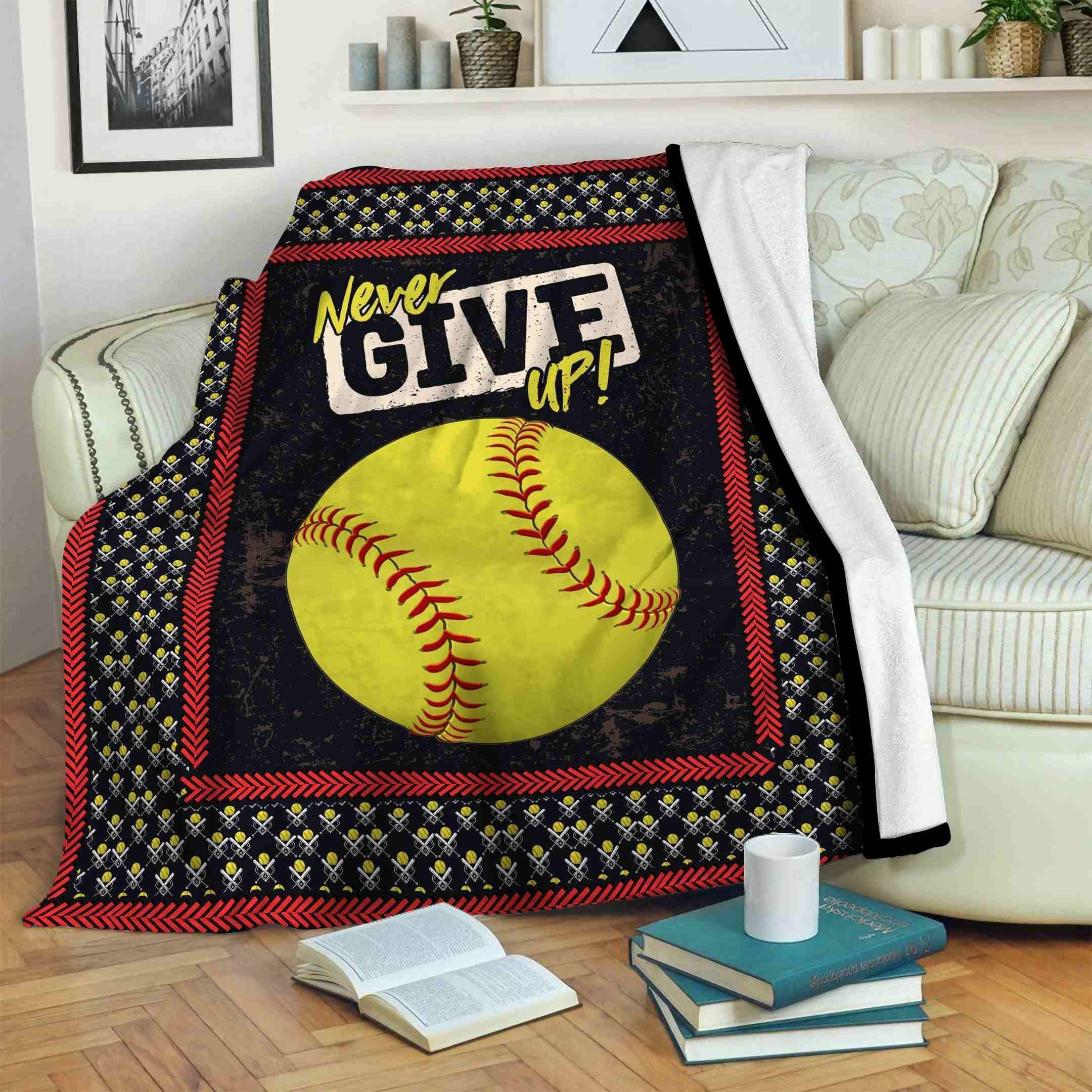 Softball Fleece Blanket