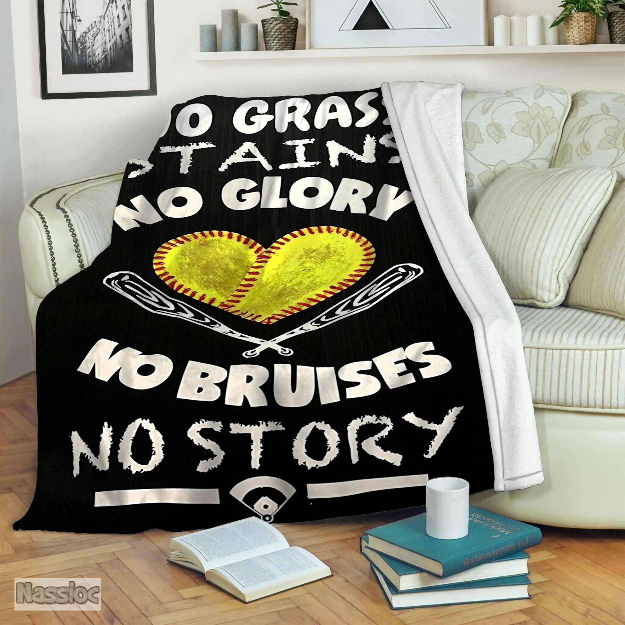 Softball Fleece Blanket