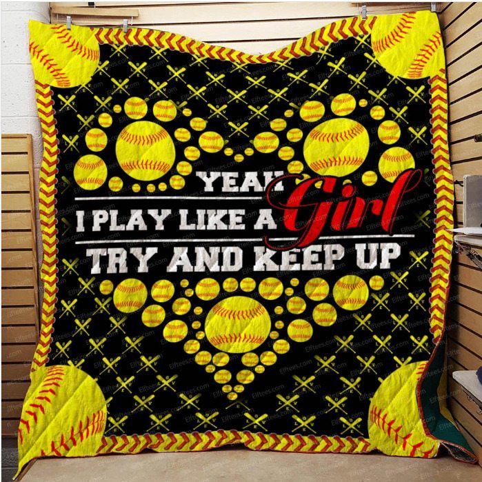 Softball Girl Sherpa Fleece Blanket