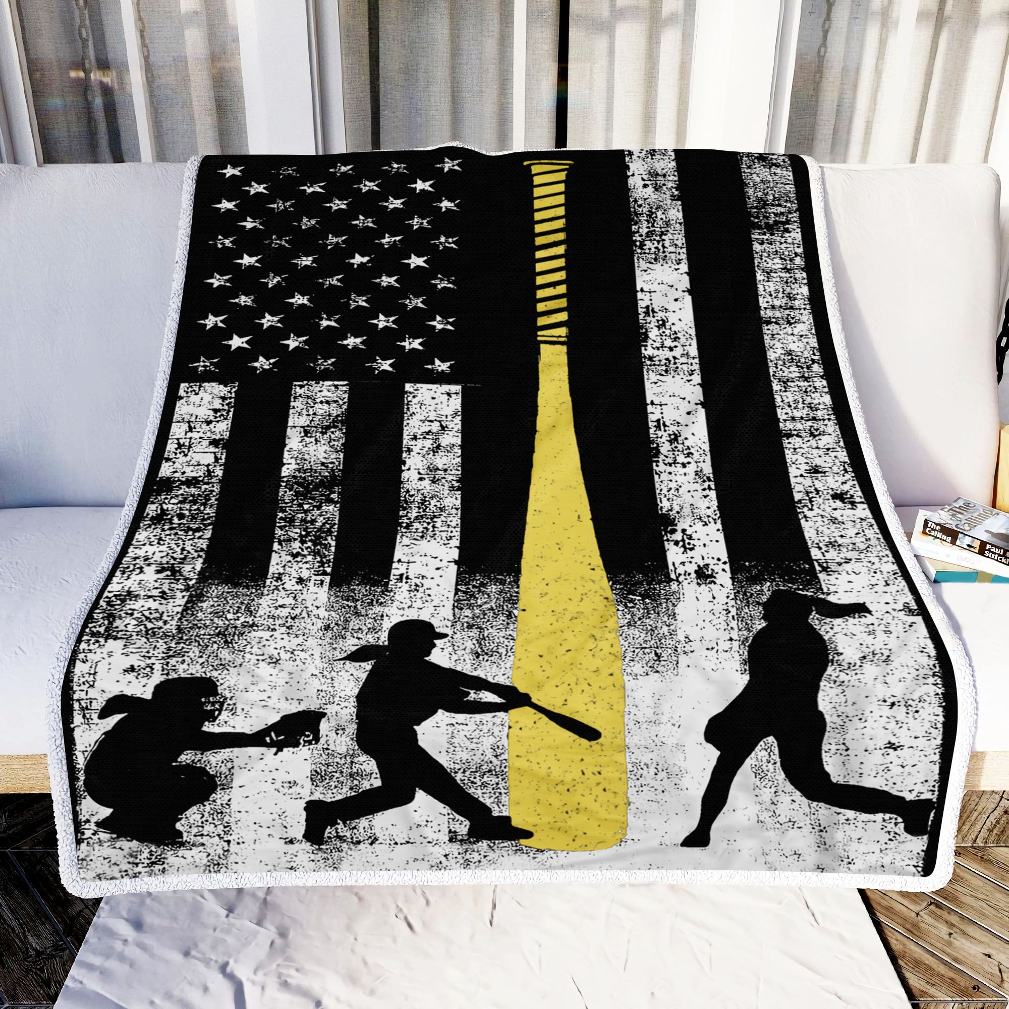 Softball Girls Fleece Blanket