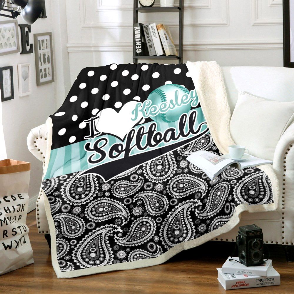 Softball Sherpa Fleece Blanket