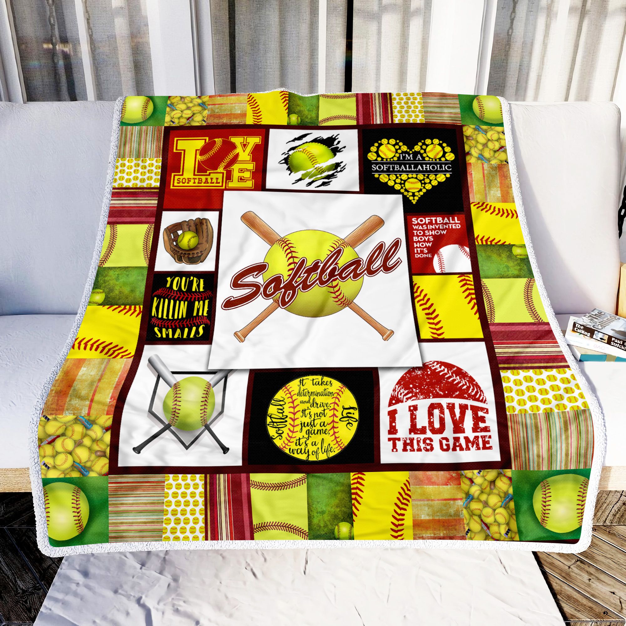 Softball Love Fleece Blanket