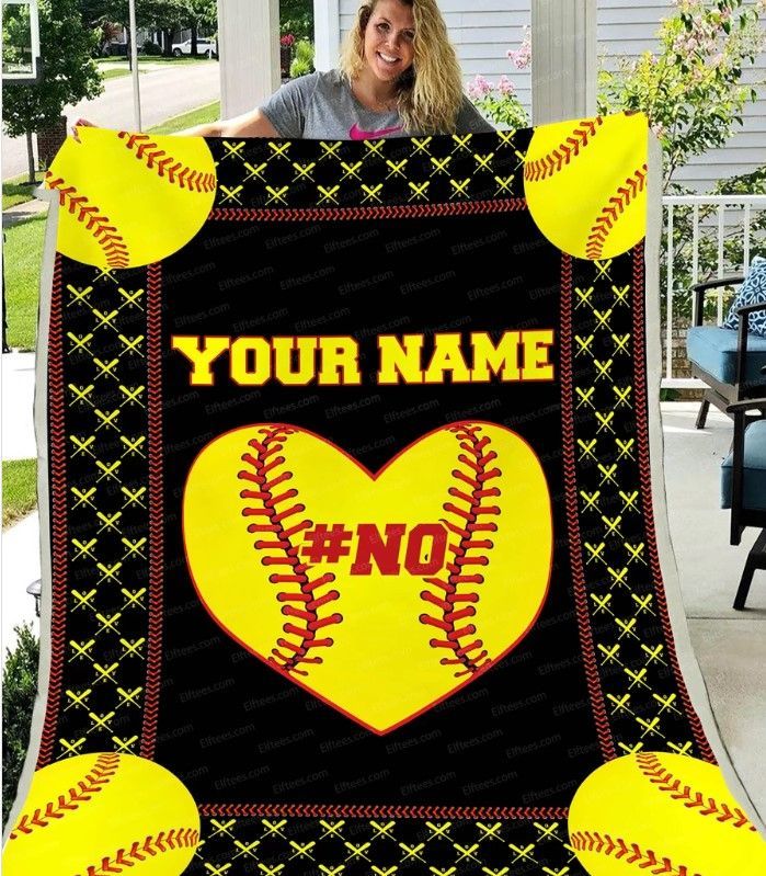 Softball Lover Sherpa Fleece Blanket