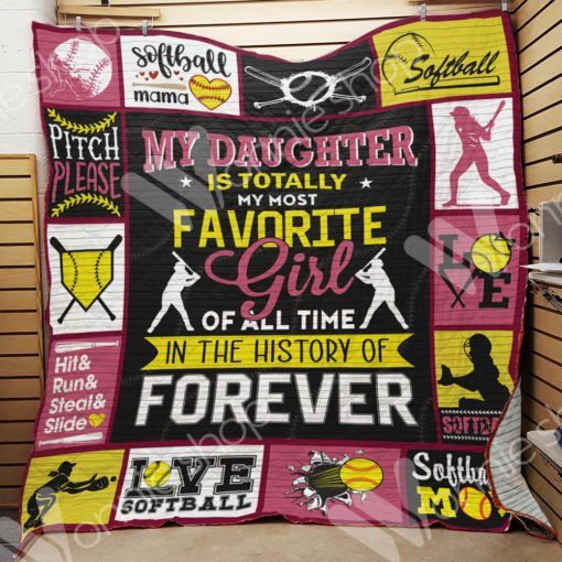 Softball Mom CL15100373MDQ Quilt Blanket