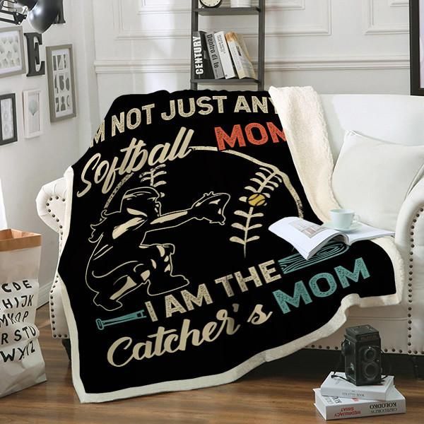 Softball Mom Sherpa Fleece Blanket