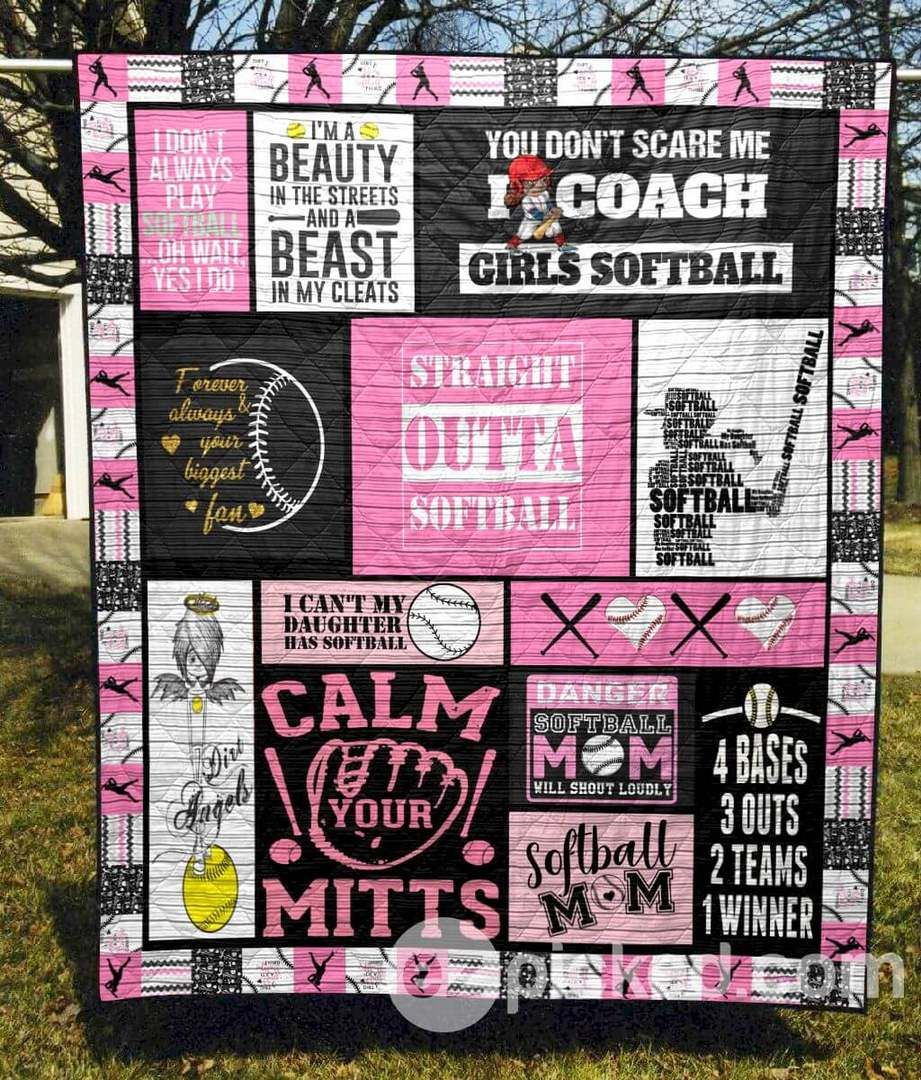 Softball Mom Pk270521 Quilt Blanket