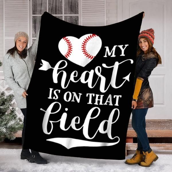 Softball My Heart Sherpa Fleece Blanket
