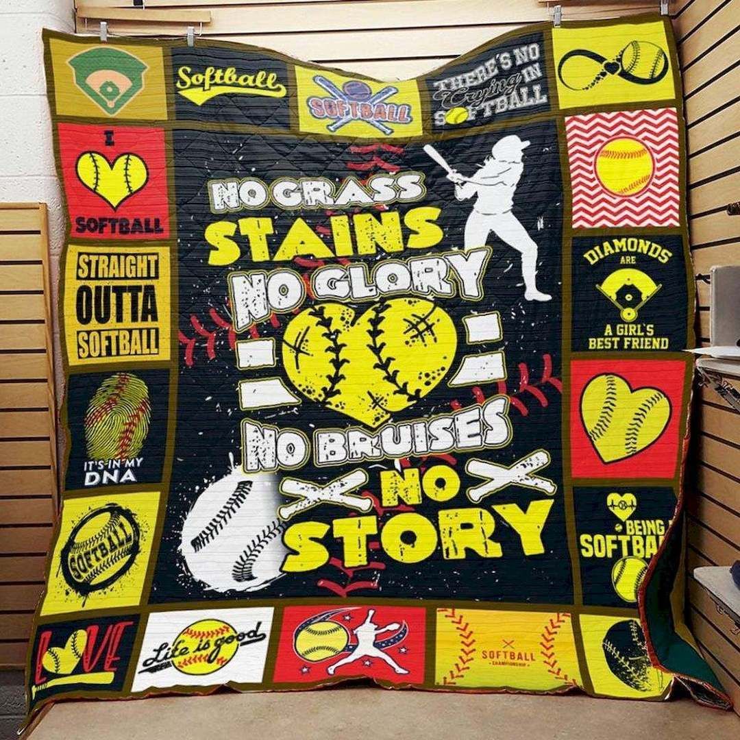 Softball No Glory No Bruises CLT180665 Quilt Blanket