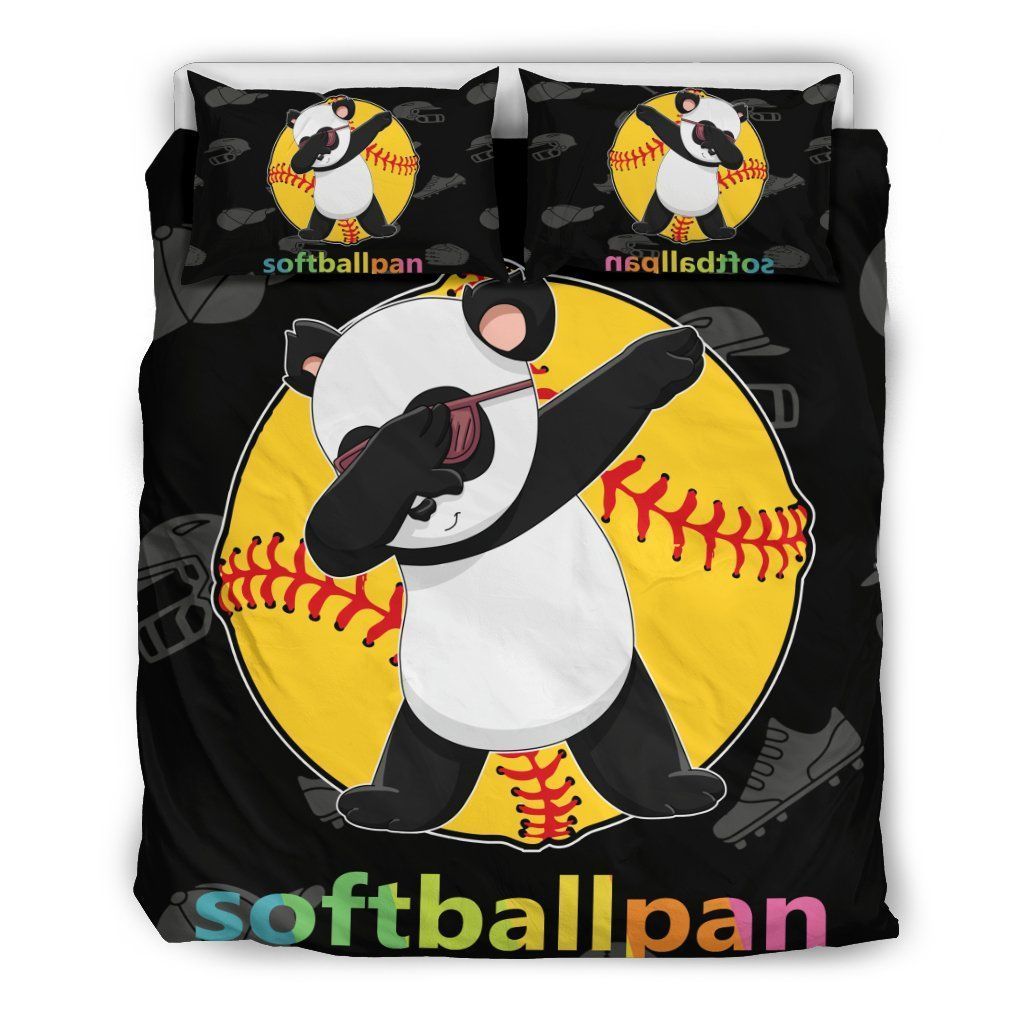 Softball Panda Bedding Set