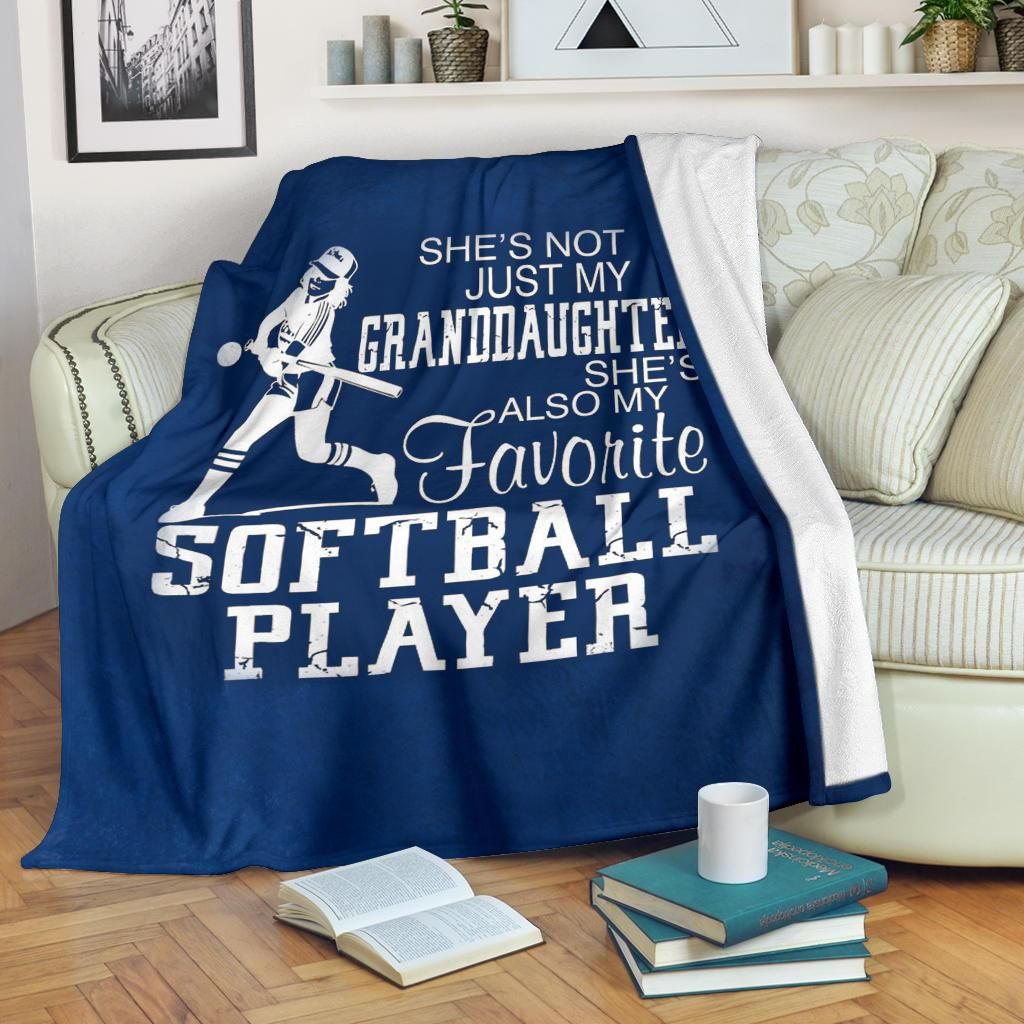 Softball Player Sherpa Fleece Blanket