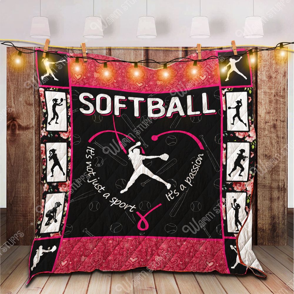 Softball Quilt Blanket B1 Dhc1312455Dd