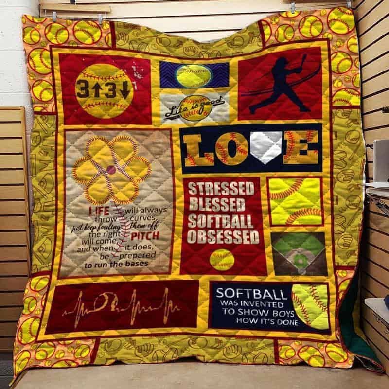 Softball Quilt Blanket DHC05021006TD