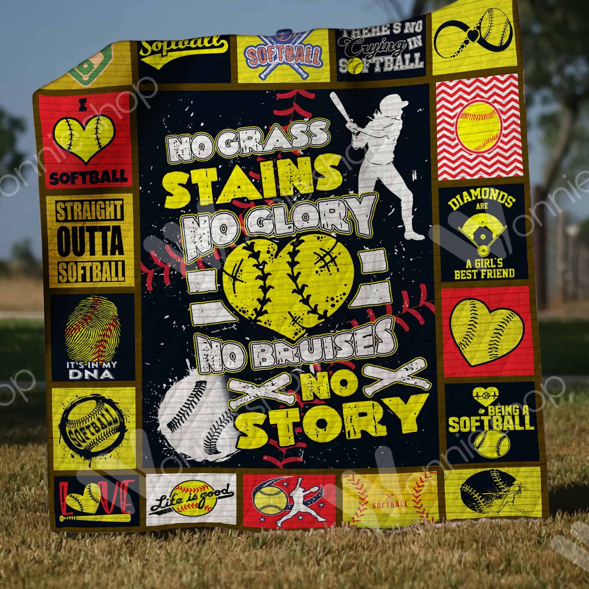 Softball Quilt Blanket DHC1002784TD