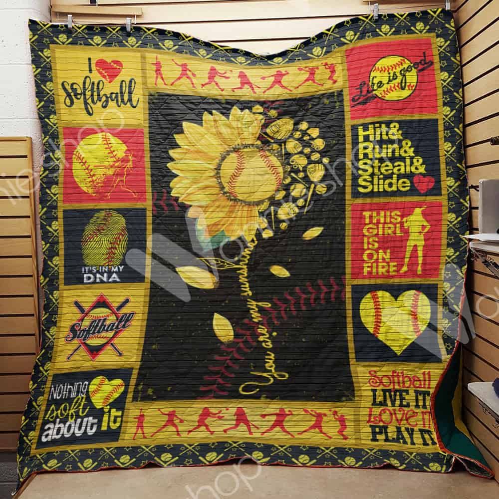 Softball Quilt Blanket DHC11021019TD