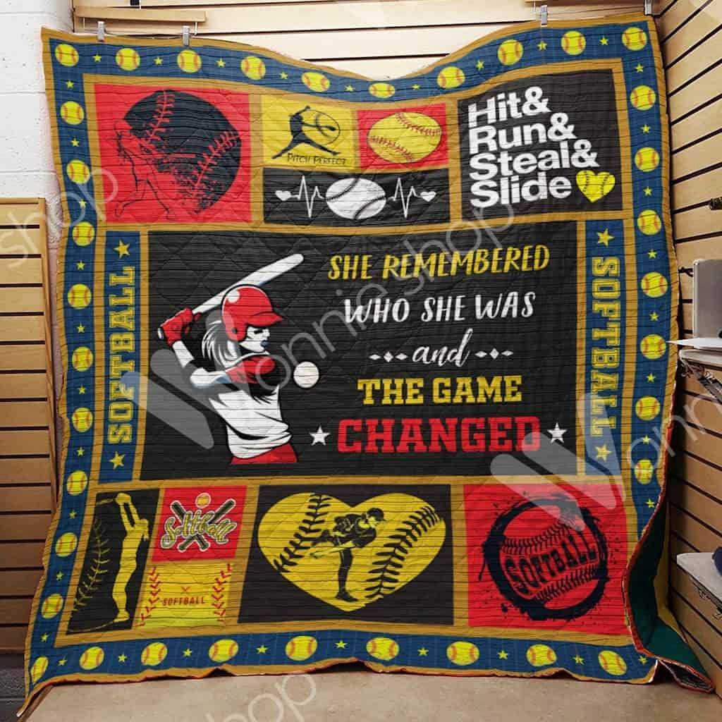 Softball Quilt Blanket DHC1102696TD