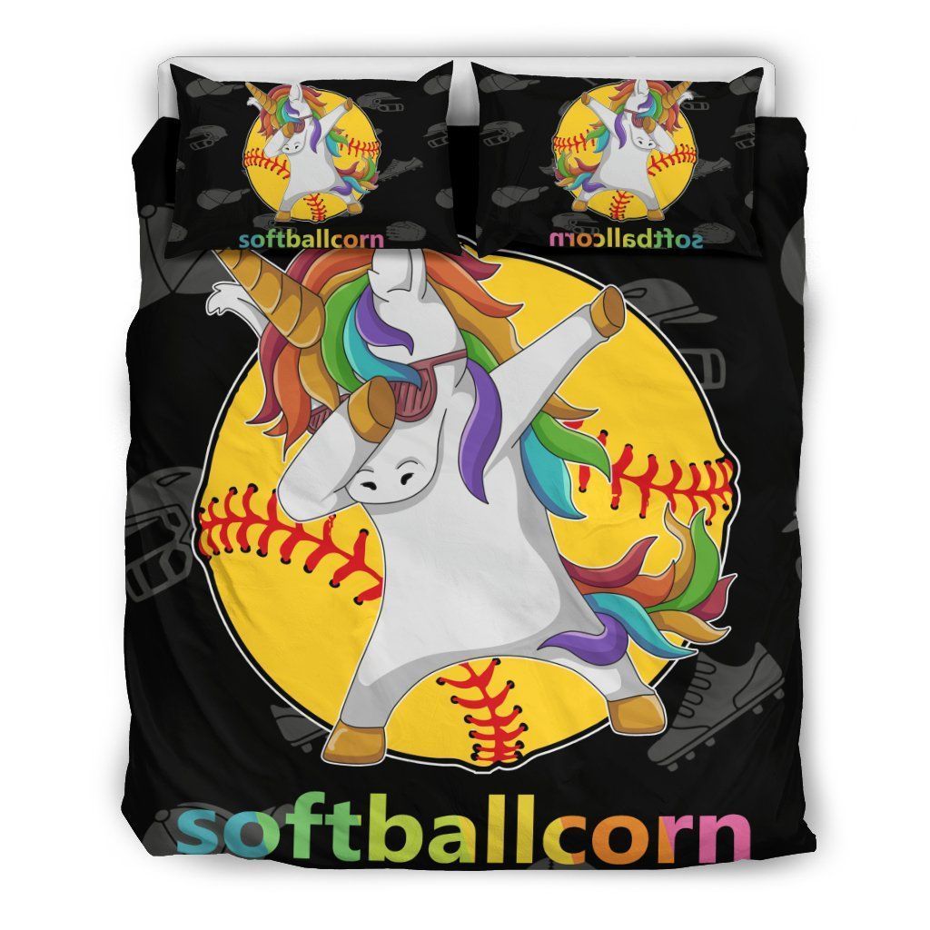 Softball Unicorn Bedding Set