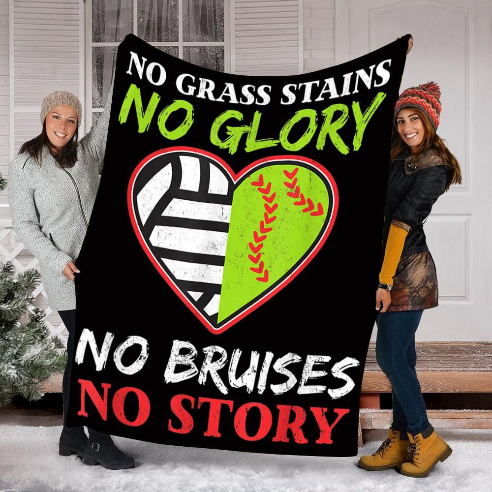 Softball Volleyball Blanket Gift For Team Sport Hobby Player Fleece Blanket