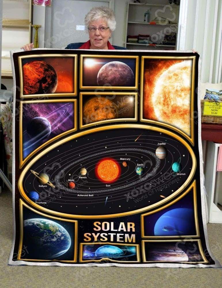 Solar System Sherpa Fleece Blanket
