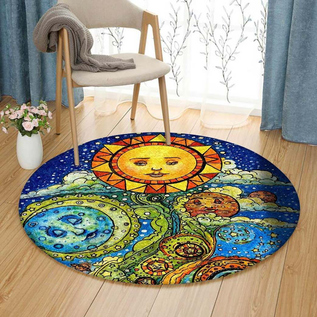 Solar System Round Carpet