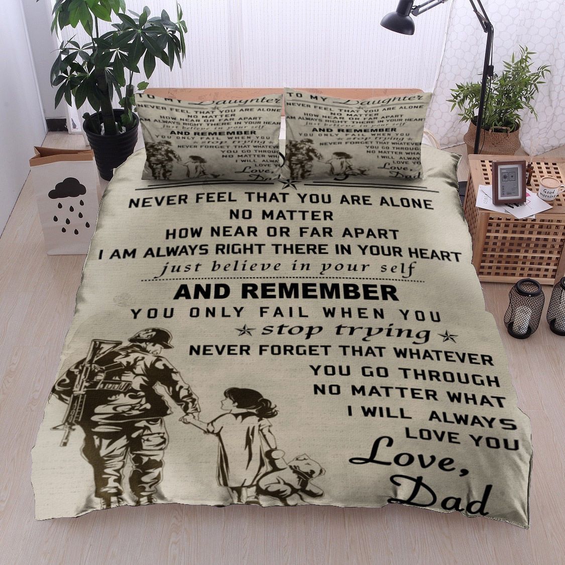 Soldier To My Daughter From Dad Bedding Set