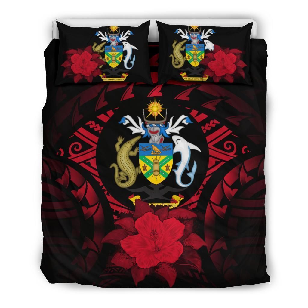 Solomon Island Red Hibiscus Bedding Set