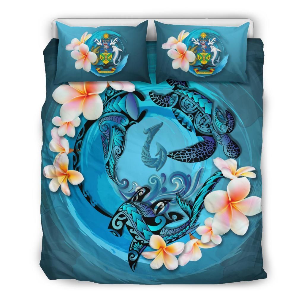 Solomon Islands Blue Animal Tattoo Marine World Bedding Set