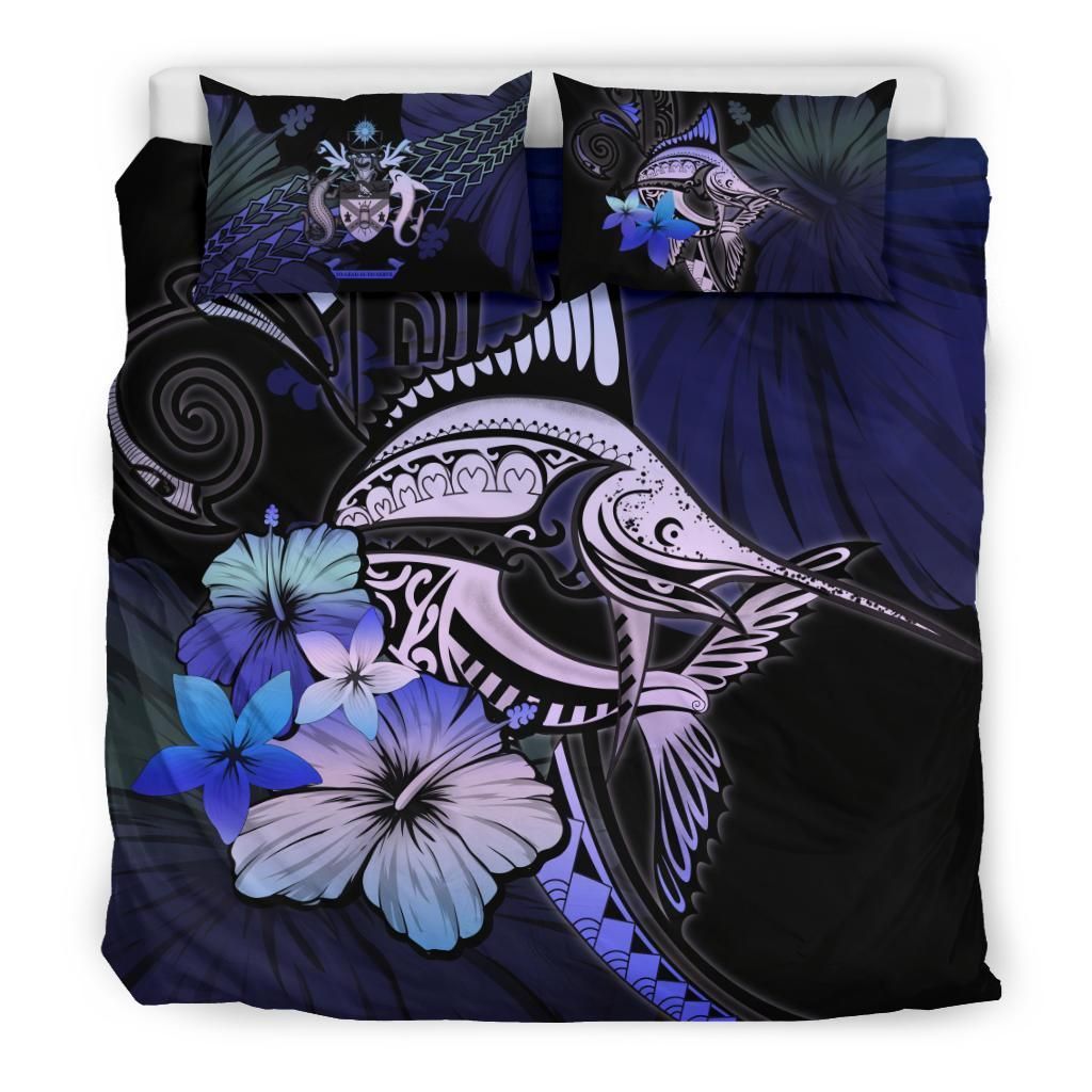 Solomon Islands Marlin And Hibiscus Bedding Set