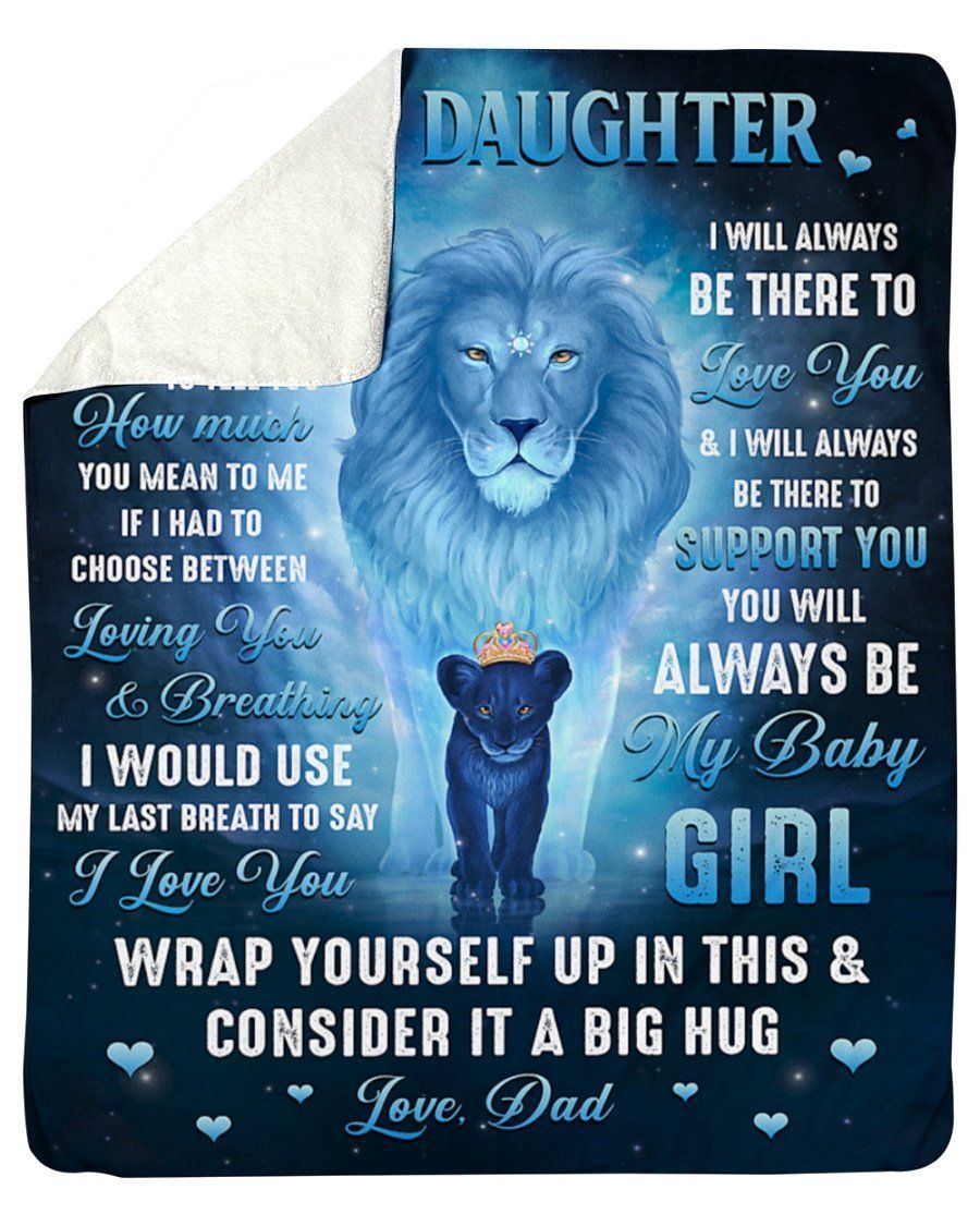 Sometimes It’s Hard To Find Fleece Blanket Lion Dad To Daughter Sherpa Blanket